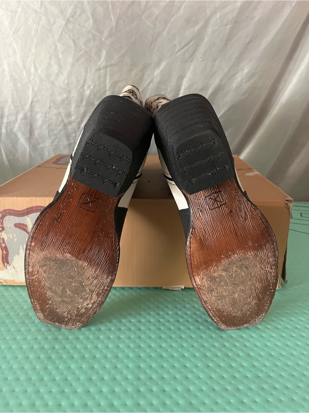 Twisted X Black and White Women’s Steppin Out Cowboy Boots Size 8.5 - Picture 7 of 10